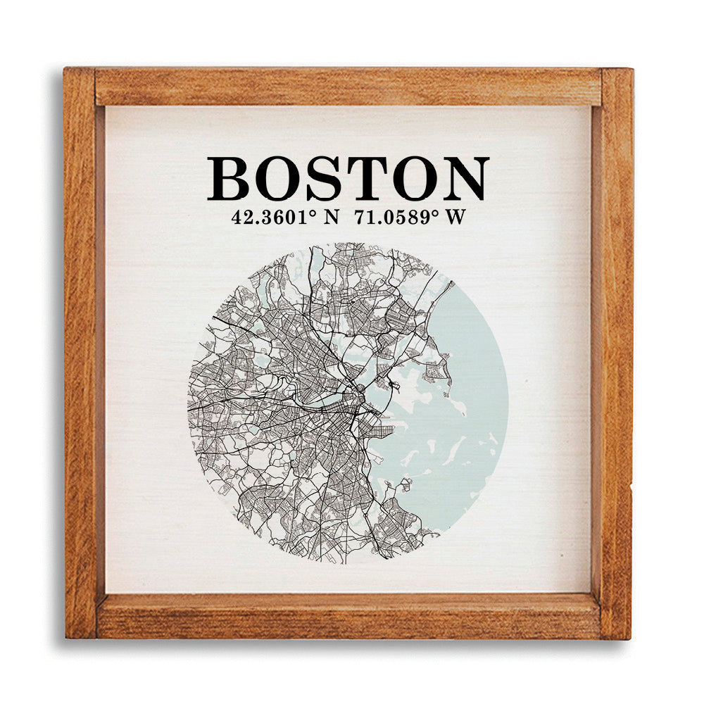 Boston Map Art Wall Art