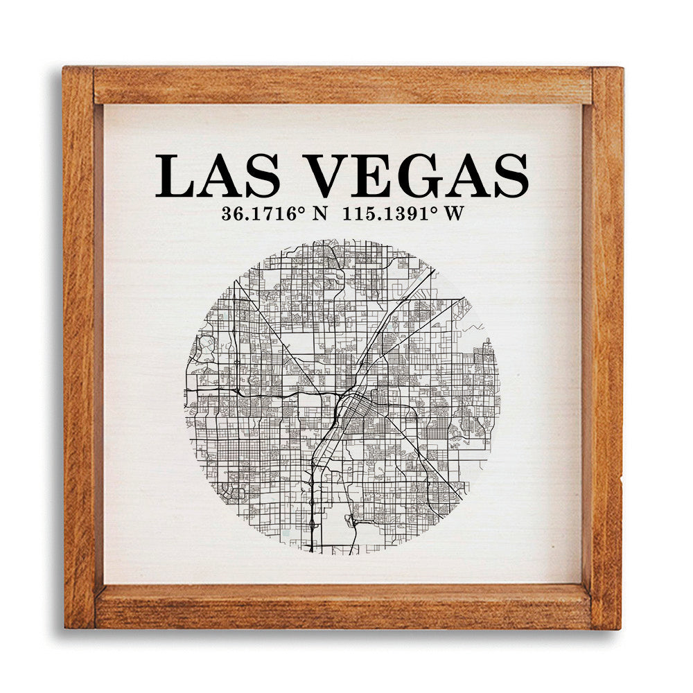 Las Vegas Map Art Wall Art