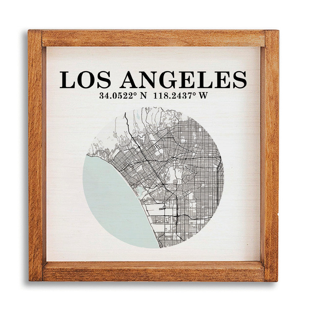 Los Angeles Map Art Wall Art