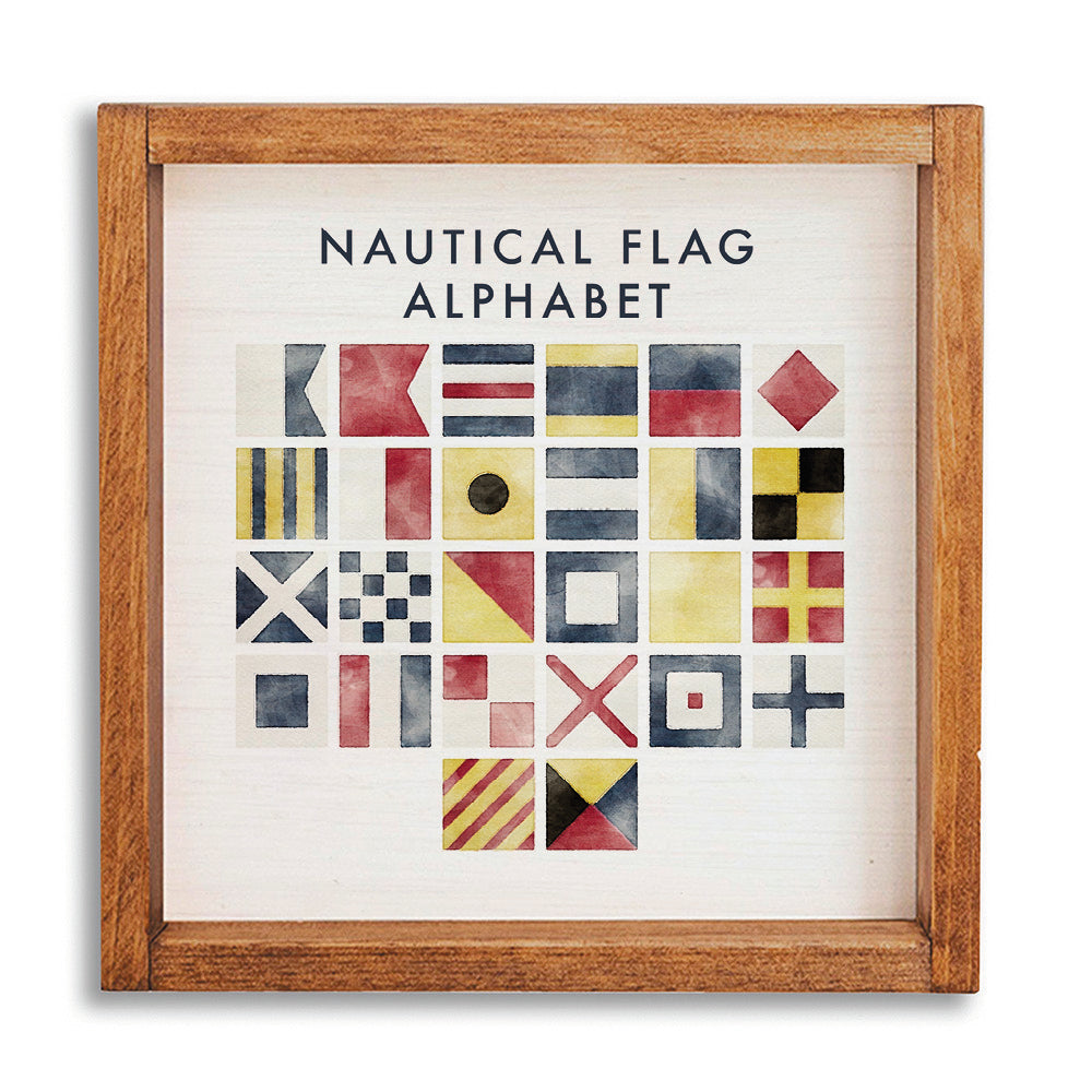 Nautical Flag 24” x 24” Framed Wall Art