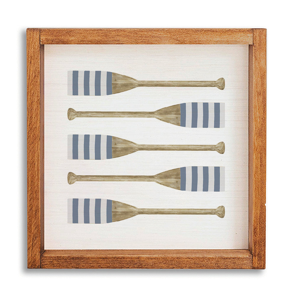 Striped Oars 24” x 24” Framed Wall Art