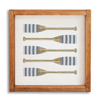 Striped Oars 24” x 24” Framed Wall Art