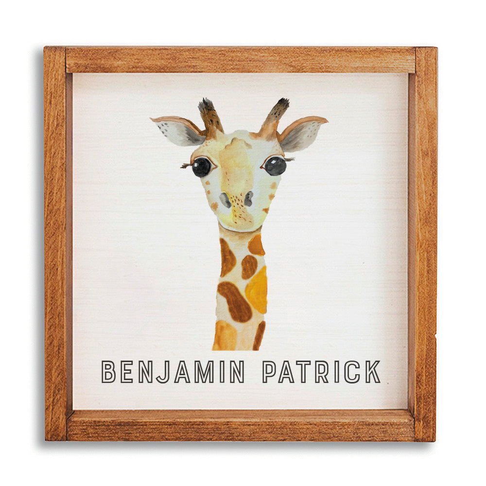 Giraffe 24” x 24” Personalized Wall Art