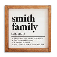 Family Personalized Wall Art