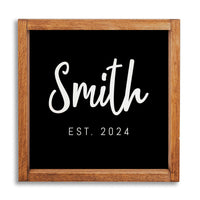 Family Name Established Personalized Wall Art