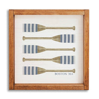 Striped Oars 24” x 24” Framed Personalized Wall Art