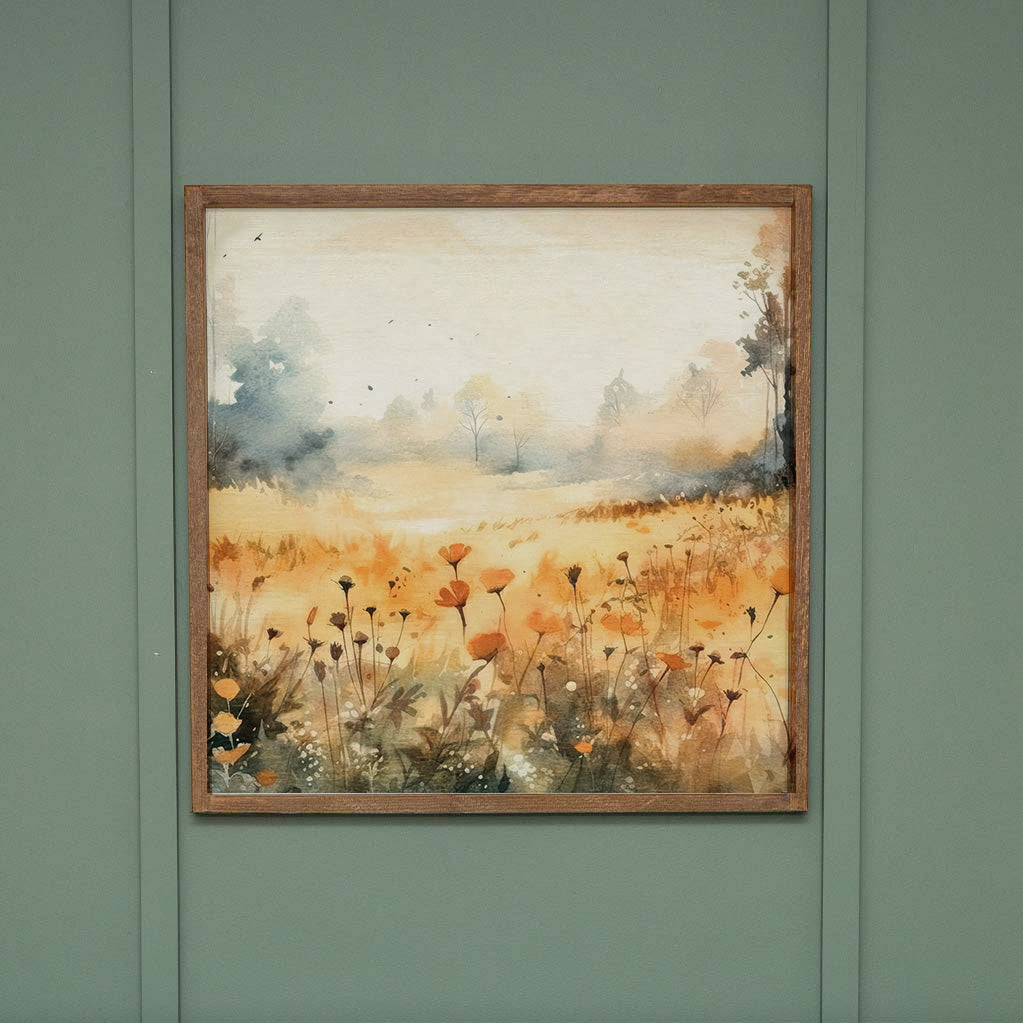 Forest Flowers Landscape Wall Art 24" x 24"