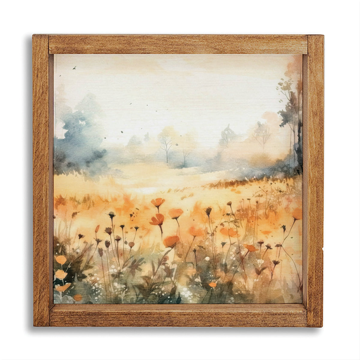 Forest Flowers Landscape Wall Art 24" x 24"