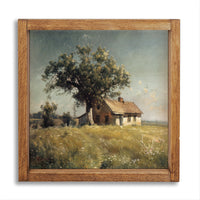 Farmhouse Tree Landscape Wall Art 24" x 24"