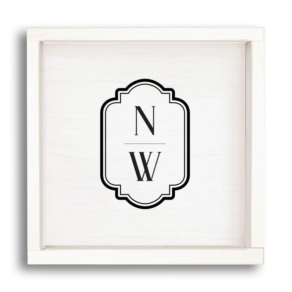 Initials Vertical Personalized Wall Art