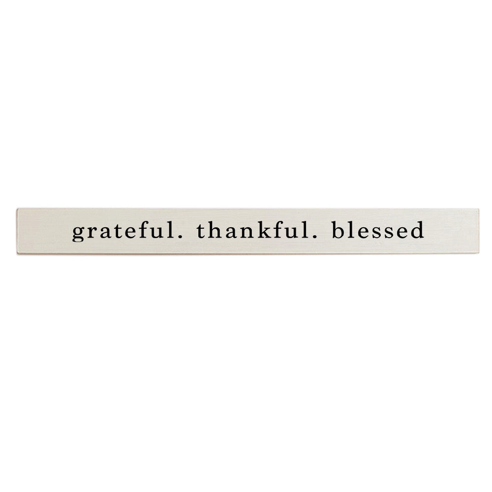 Grateful. Thankful. Blessed Barnwood Sign