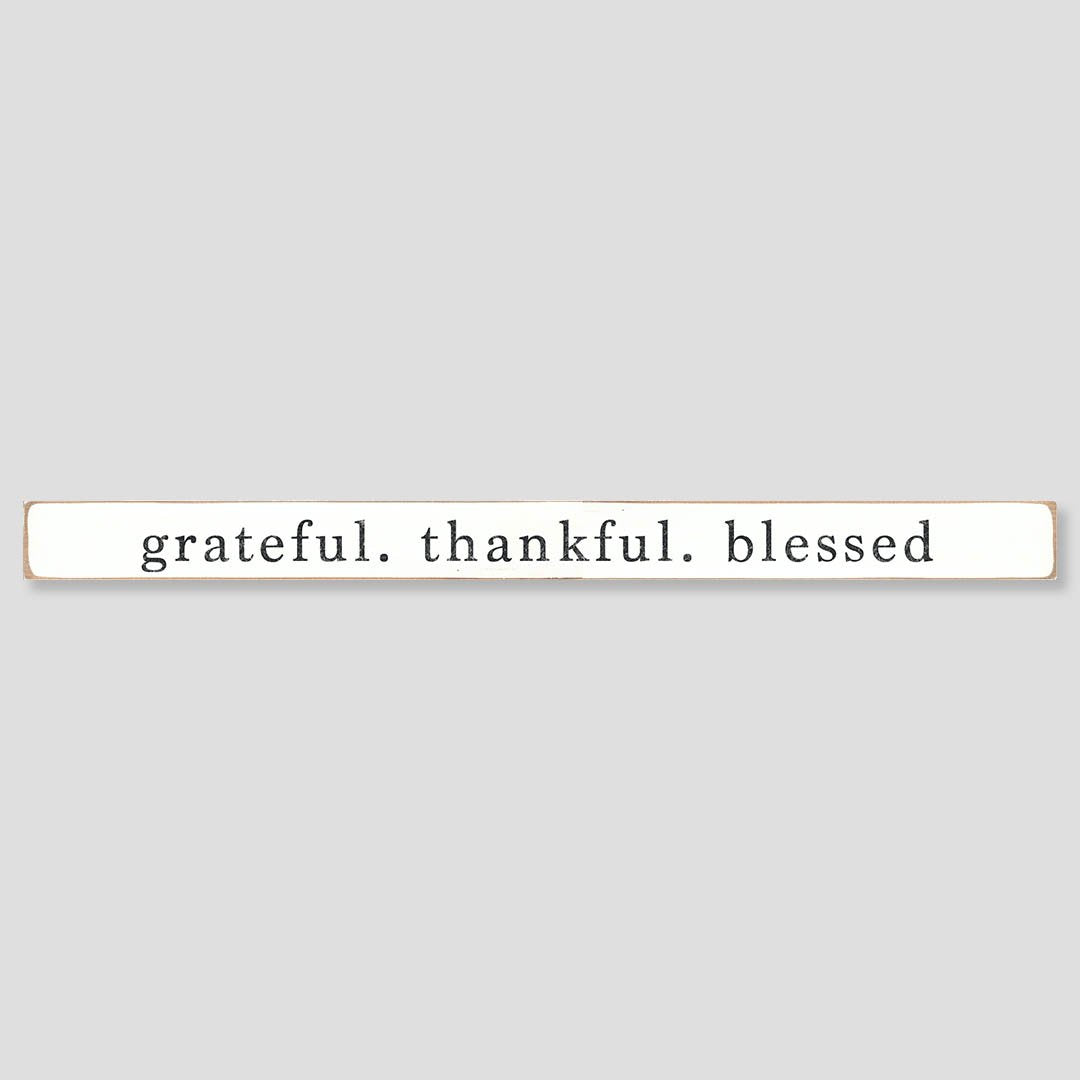 Grateful. Thankful. Blessed Barnwood Sign
