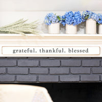 Grateful. Thankful. Blessed Barnwood Sign