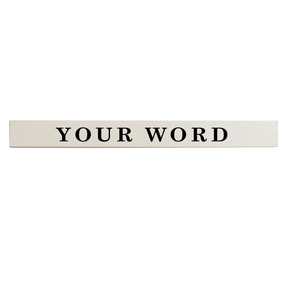 Your Word Black/White Personalized Barnwood Sign