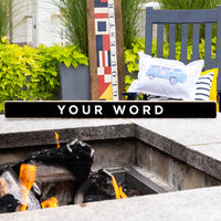 Your Word Block Font Personalized Barnwood Sign