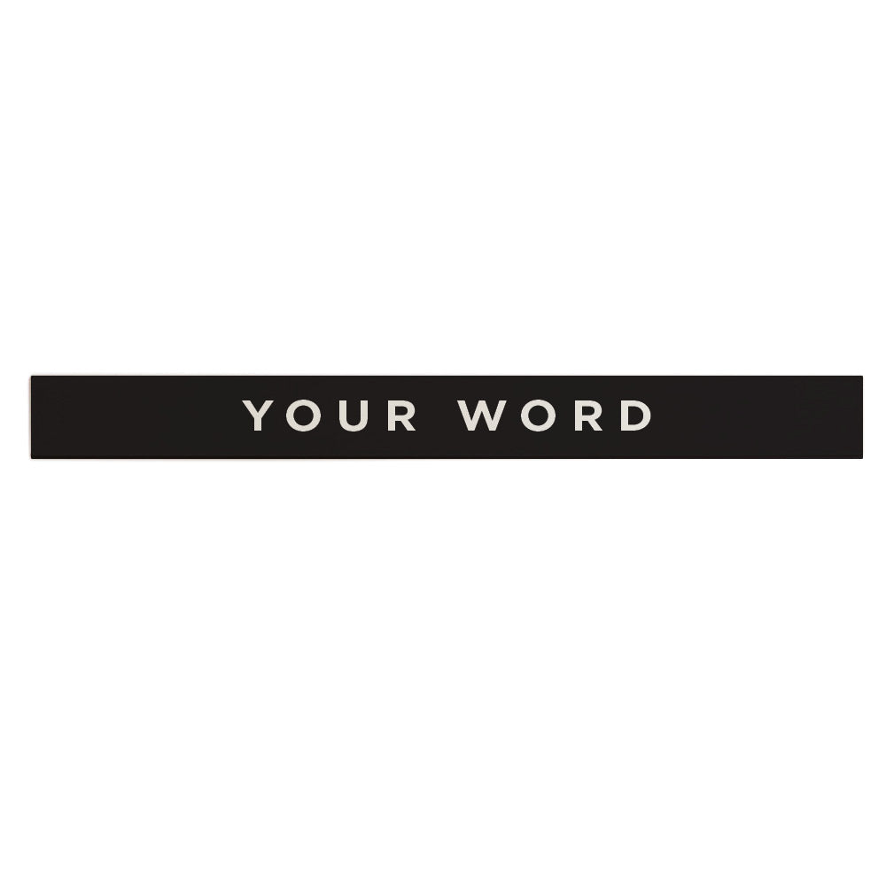 Your Word Block Font Personalized Barnwood Sign
