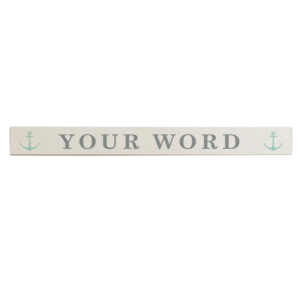 Modern Anchor Personalized Barnwood Sign