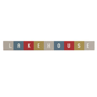 Lake House Color Block Barnwood Sign