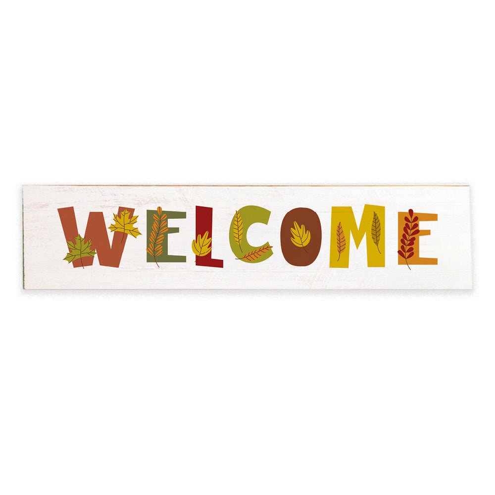 Fall Leaves Welcome Barn Wood Sign