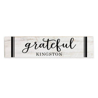 Grateful Personalized Barnwood Sign