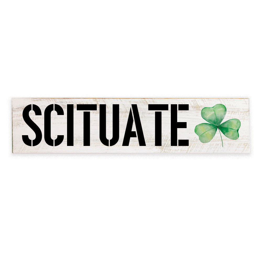Watercolor Shamrock Personalized Barn Wood Sign