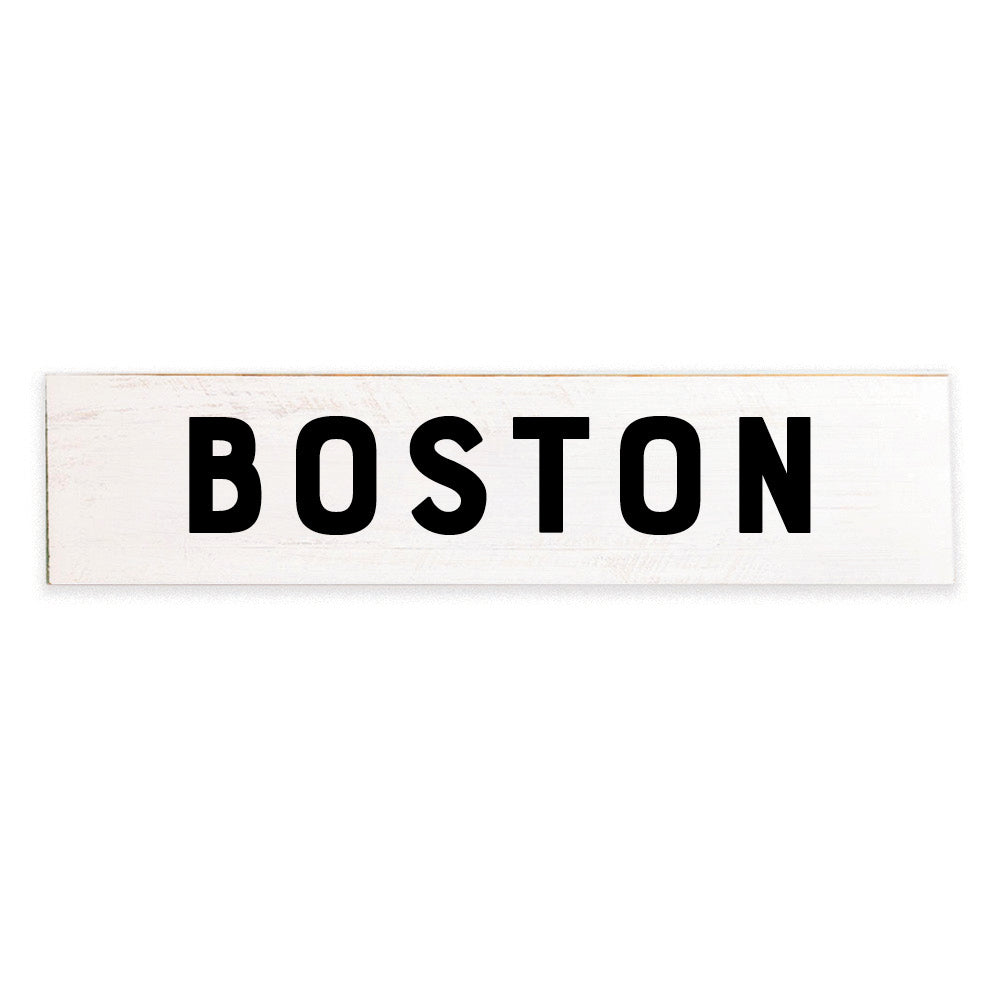 Classic White and Black Personalized Barn Wood Sign
