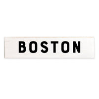 Classic White and Black Personalized Barn Wood Sign