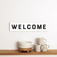 Classic White and Black Personalized Barn Wood Sign
