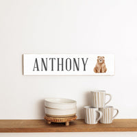 Bear Personalized Barn Wood Sign