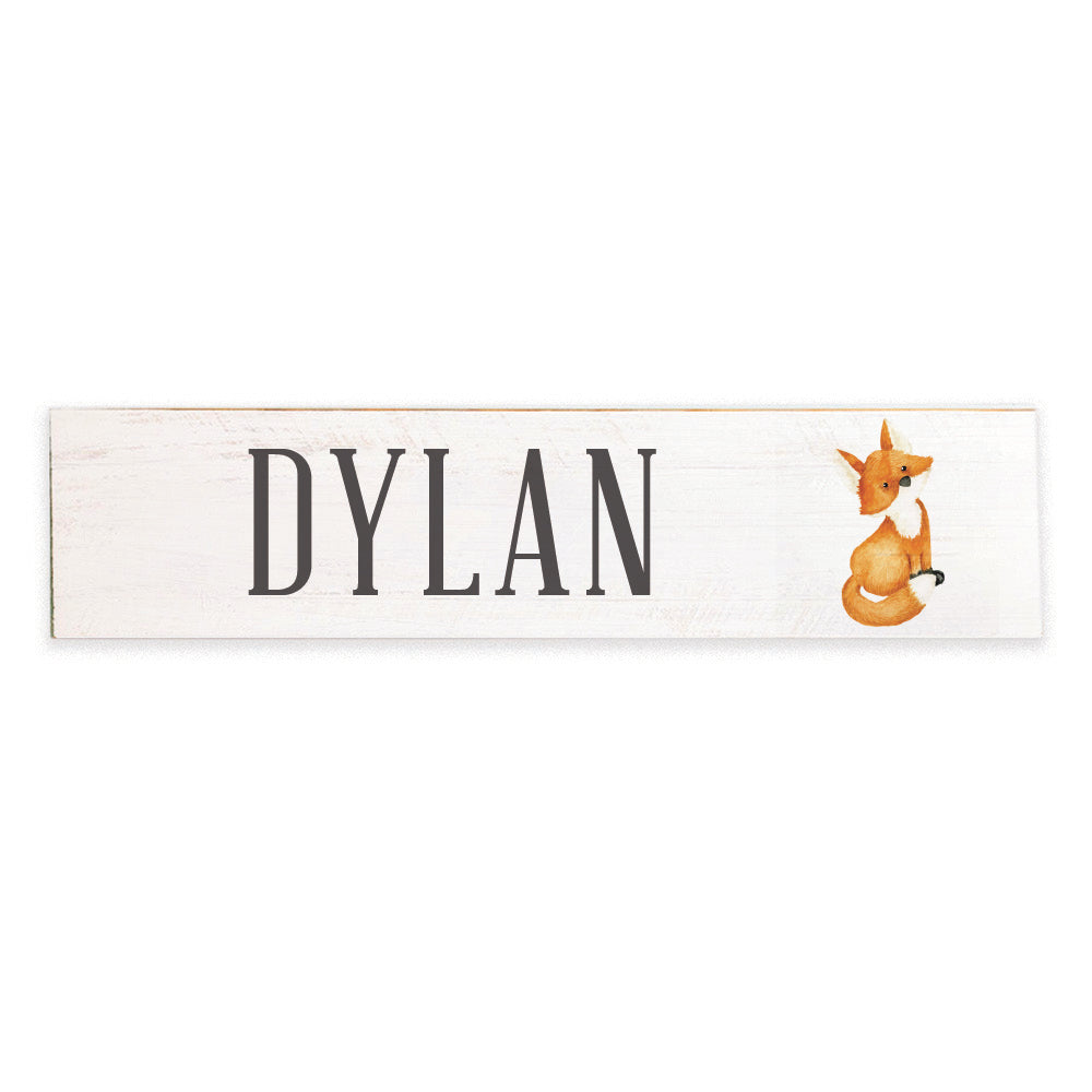 Fox Personalized Barn Wood Sign