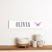 Butterfly Personalized Barn Wood Sign