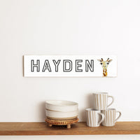 Giraffe Personalized Barn Wood Sign