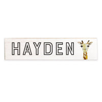 Giraffe Personalized Barn Wood Sign