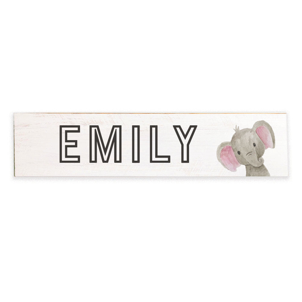 Elephant Personalized Barn Wood Sign