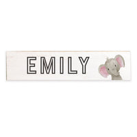 Elephant Personalized Barn Wood Sign