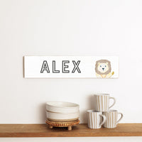 Lion Personalized Barn Wood Sign