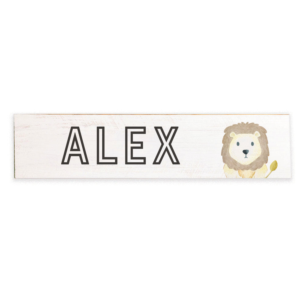Lion Personalized Barn Wood Sign