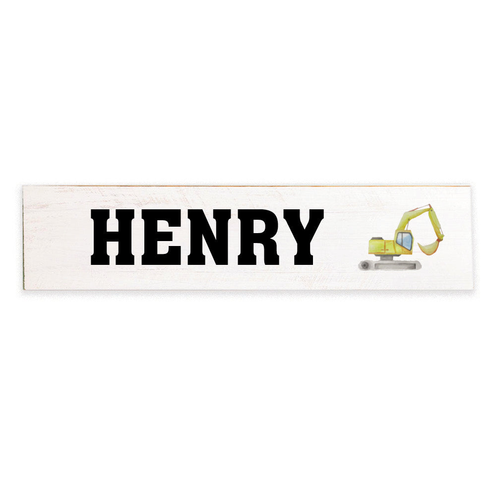 Digger Personalized Barn Wood Sign