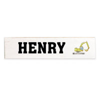 Digger Personalized Barn Wood Sign