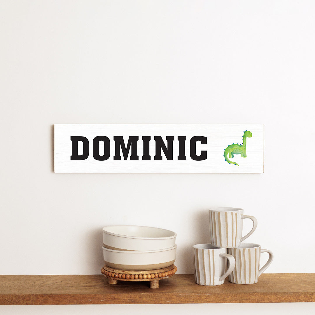 Dino Personalized Barn Wood Sign