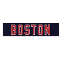 Red and Blue Boston Personalized Barn Wood Sign