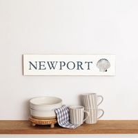 Watercolor Shell Personalized Barn Wood Sign
