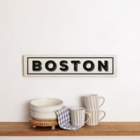 White and Black Personalized Barn Wood Sign