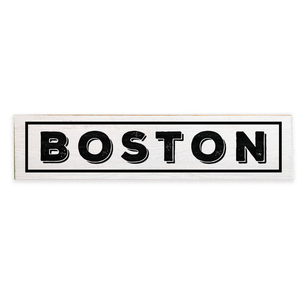 White and Black Personalized Barn Wood Sign
