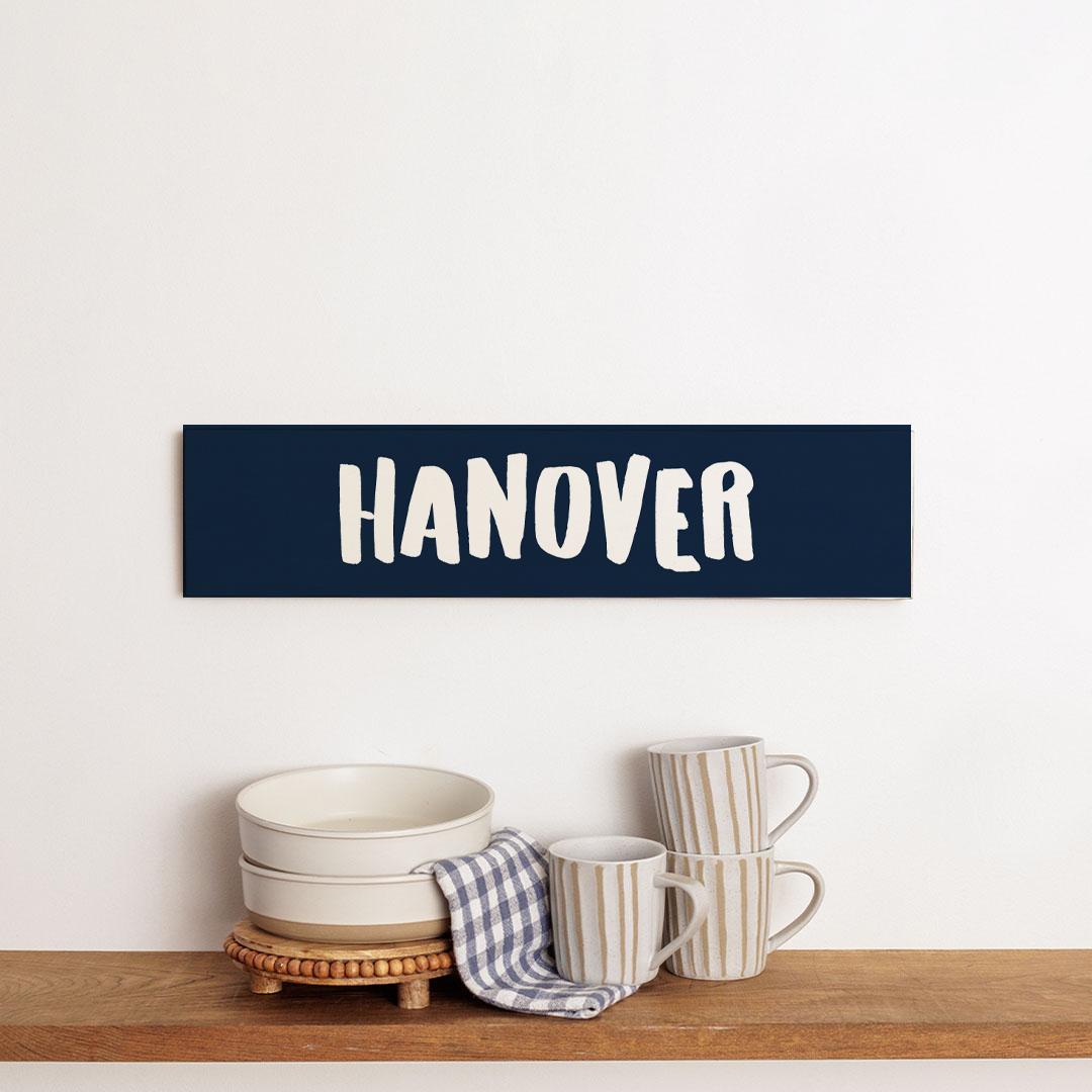 Navy Blue and White Personalized  Barn Wood Sign