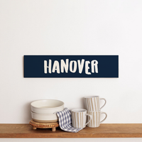 Navy Blue and White Personalized  Barn Wood Sign