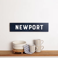 Your Word Navy Personalized Barnwood Sign