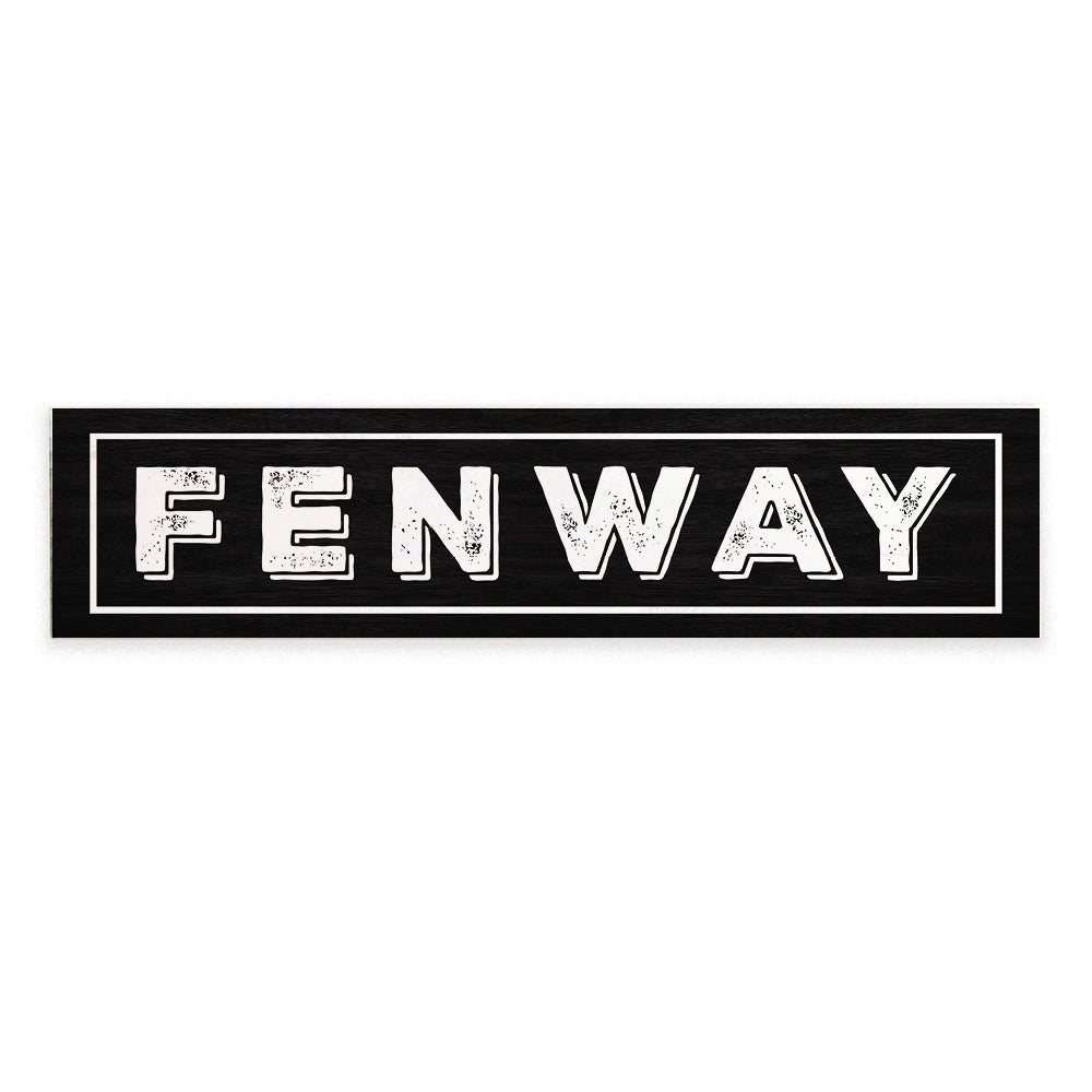 Fenway Black and White Barnwood Sign