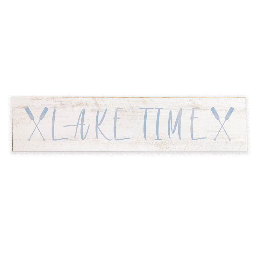 Lake Time Oars Barn Wood Sign