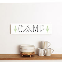 Camp Tent Barn Wood Sign